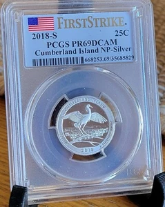 2018-S Silver Cumberland Island Quarter - PCGS PR69DCAM - Picture 1 of 2