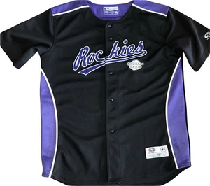 Colorado Rockies Black Stitched Sewn MLB Baseball Jersey Kids Youth XL (14/16) - Picture 1 of 7