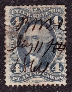 US R21c 4c Playing Cards Used SCV $800 - Picture 1 of 2