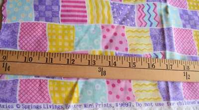 EASTER MINI PRINTS  100% COTTON FABRIC  35X44 INCHES - Image 1 of 2