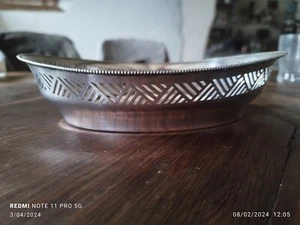CORBEILLE A PAIN OVALE ART DECO EN ARGENT 900 - Imagen 1 de 14