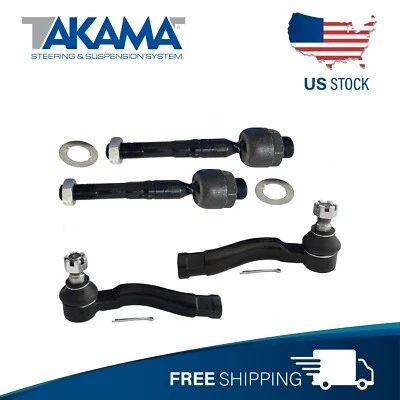 4Pcs Front Inner & Outer Tie Rod Ends Set For Lexus LX470 Toyota Land Cruiser 03 - Image 1 of 4