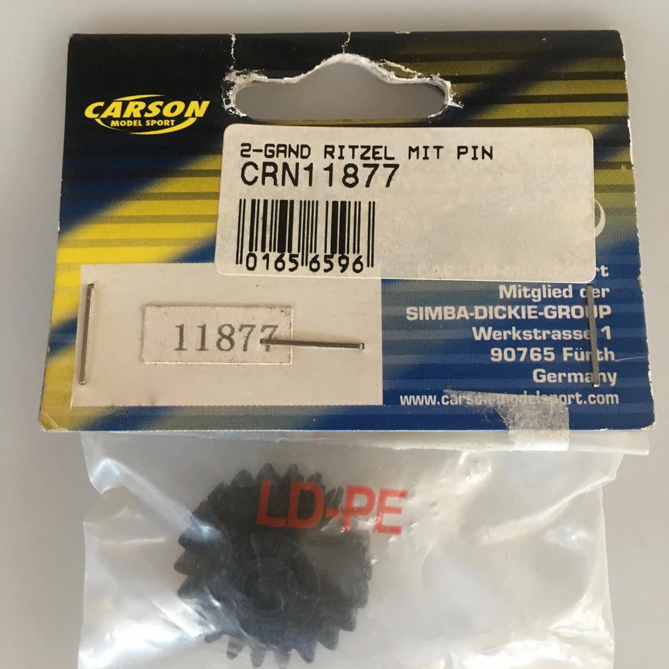 Ersatzteil 2-Gang Ritzel m Stift CM-4 Chassis Monstertruck Heat Carson 11877 - Bild 1 von 1
