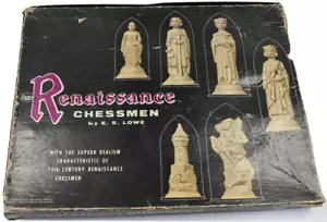 CHESSMAN renacentista vintage de E.S. LOWE para piezas o reparación - Imagen 1 de 12