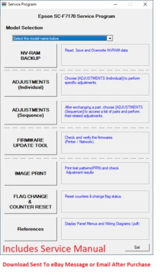 Epson Adjustment service Program ALL Models Stylus Pro SureColor +Service Manuel - Image 1 of 3