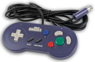 Old Skool Digital Controller f Nintendo GameCube Game Boy Player HORI Style Lila - Image 1 of 4