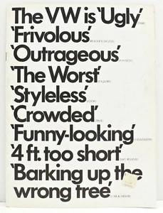 Rare 1966 8x11" The VW is Ugly Volkswagen Car Dealer Catalog 9pg Ex. Condition   - Picture 1 of 5