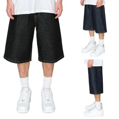 Victorious Men's Casual Baggy Fit Comfortable Raw Denim Shorts DS2098 - Image 1 of 2