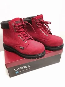 Ankle High Lace-Up Safety Boots LEATHER WORK LACE UP STEEL CAP FUEL RESISTANT - Bild 1 von 8