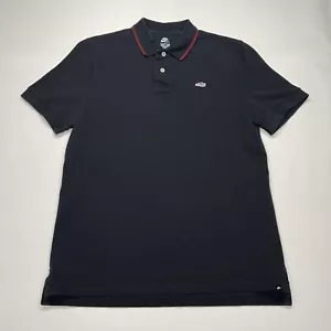 VTG Nike Polo Shirt Mens Large Black Sportswear Air Max 90 Collared Y2K - Picture 1 of 15