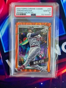 2024 Topps Cosmic Chrome #94 Jordan Walker Orange Galactic /25 PSA 10 - Picture 1 of 2