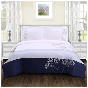 GoLinens Sydney Floral Damask Cotton Duvet Cover Set - Picture 1 of 7