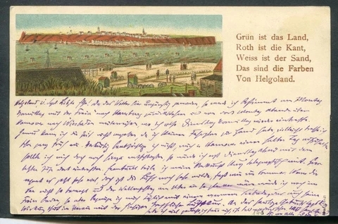 Helgoland 14d Beautiful Card Nach Wiesbaden (T3533 Cover