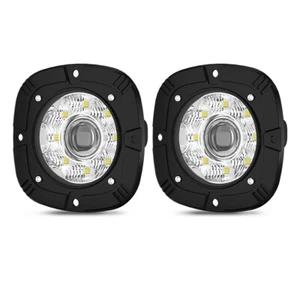 Combo de luz de trabajo LED de 2 piezas de 4 pulgadas vainas de montaje empotrado punto de inundación camión todoterreno ATV SUV - Imagen 1 de 9