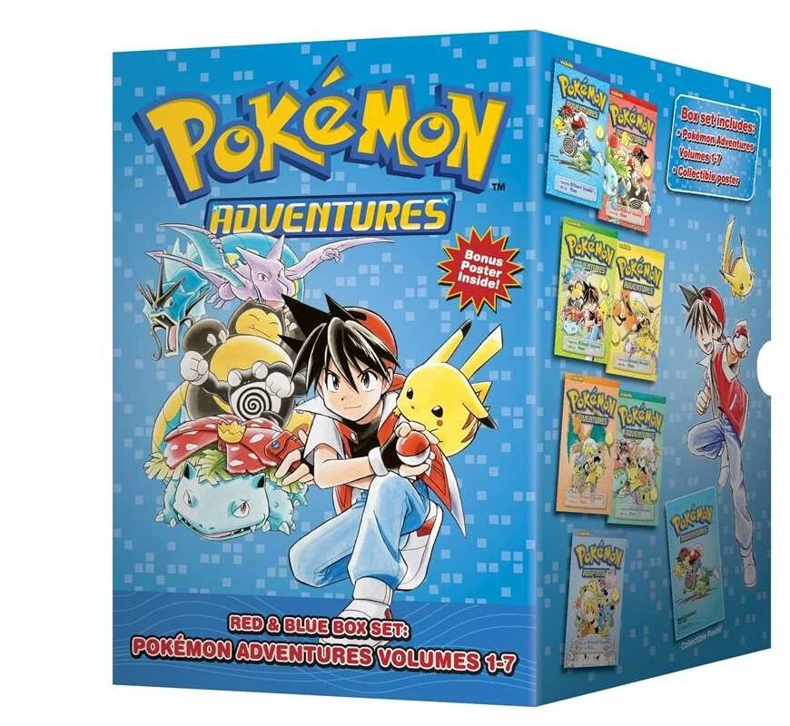 Pokemon Adventures Graphic Novel Box Set Red & Blue Volumes 1-7 Manga - Image 1 of 1