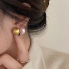 Sweet Metal Ear Stud Fashion Jewelry Korean Style Ear Stud Women Pearl Earrings