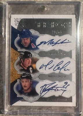 2008-09 O-PEE-CHEE PREMIER TRIOS AUTO MESSIER,LEMIEUX, STAMKOS RC #'D 29/35 NHL - Image 1 of 2