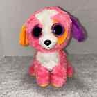 2016 TY Beanie Boos Precious the Pink Dog Medium Stuffed Plush with Glitter Eyes