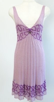 Mini Vestido Suéter Tejido Just Cavalli Roberto Cavalli DE COLECCIÓN Y2K Lila Púrpura Foto 1 de 4