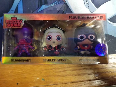 The Suicide Squad Figure Bag Clip: Bloodsport- Harley Quinn- Peacemaker - Image 1 of 2
