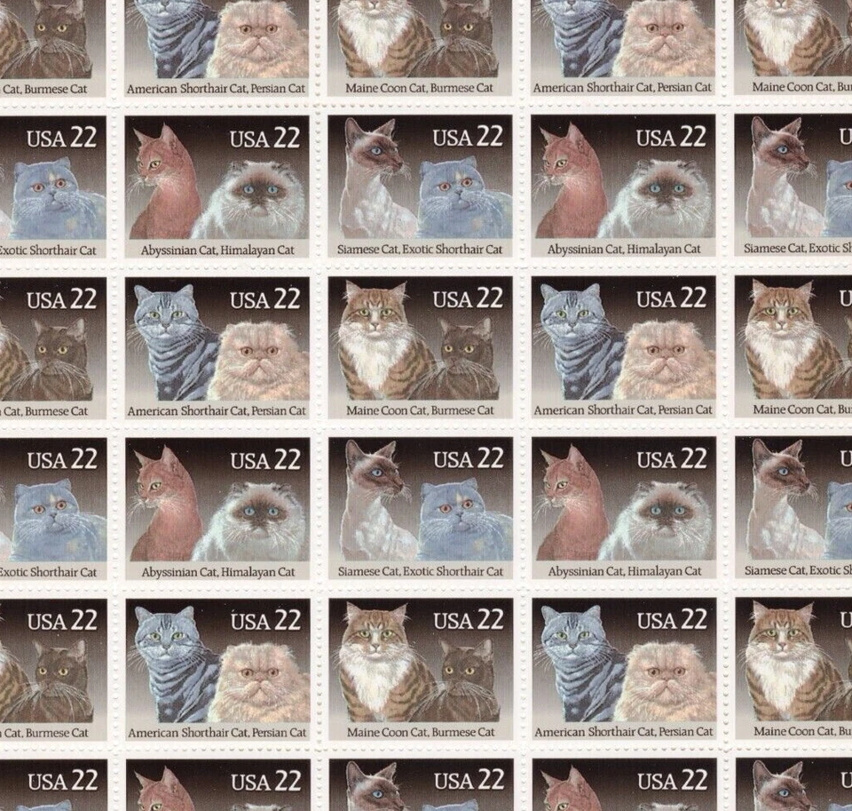 #2375a  2372-75 22 cents Cats full mint sheet of 40 stamps MNH  OG - Image 1 of 1