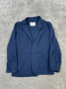 American Trench Jacket Mens Large Cotton Linen Casual Sport Coat Chore Coat - Picture 1 of 8