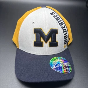 Michigan Wolverines NCAA Zephyr Yellow Stretch Fit Hat Cap XL - Picture 1 of 5