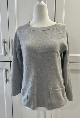 Women's Gray Pullover Sweater J Jill Size XS Petite Cotton/Viscose/Poly - Image 1 of 4