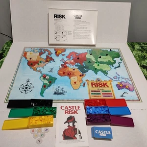VINTAGE Risk and Castle Risk Board Game COMPLETE 1990 Classic War Strategy - Picture 1 of 4