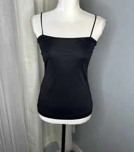 Akris Punto Damen schwarz einfarbig ärmellos Spaghettiträger Tank Top Größe 4 - Bild 1 von 7