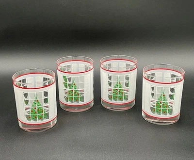 4 vidros bola baixa vintage Waechtersbach árvore de Natal janela fosco - Imagem 1 de 4