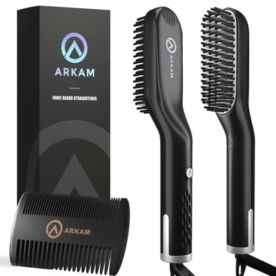 Beard Straightener for Men - Original Heated Beard Brush Kit w/Anti-Scald Fea... - Image 1 of 4