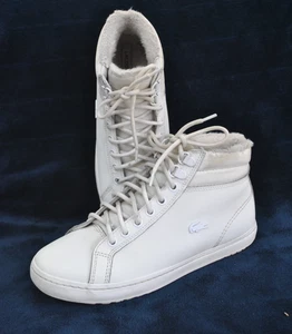Weiße Leder Schnürstiefeletten Straightset Thermo Damen Gr. 5,5 (39) LACOSTE - Bild 1 von 7