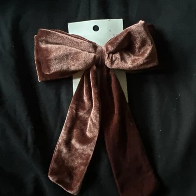 Target Brown Hair Bow Clip Fabric made with at least 90% recycled polyester - Image 1 of 4