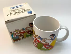 Disney Classic Snow White & 7 Dwarfs Mug 50th Anniversary Cup Applause - Picture 1 of 4