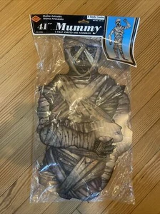 De colección 1995 Beistle Halloween 41" momia articulada troquelada NUEVO stock antiguo sellado - Imagen 1 de 4