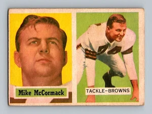 Tarjeta de fútbol americano 1957 Topps #3 Mike Mccormack en muy buen estado-en muy buen estado - Imagen 1 de 2