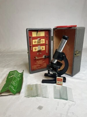 Microscopio Gilbert Vintage Caja Original con Mango FALTA ESPEJO Foto 1 de 4
