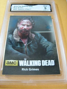 RICK GRIMES 2016 THE WALKING DEAD #C01 GRADO 9 L@@@K - Foto 1 di 1
