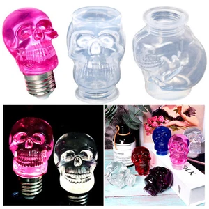 DIY Epoxy Resin Silicone Molds Creative Skull Lights Mould Casting Craft Tool - Picture 1 of 8