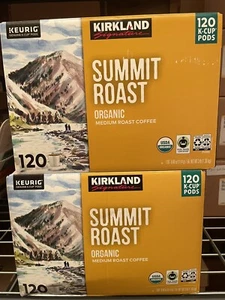 Qtà 2 Cialde K-Cup Kirkland Caffè Organico Summit Tostatura Media, 120ct (240 Totali) - Foto 1 di 3
