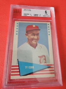 TY COBB 1961 FLEER CARD #14 GRADED BECKETT BVG 6 EX- MINT 2- 8 NM case NOT mint - Picture 1 of 4