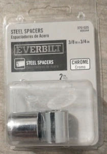 Home Depot/Everbilt Chrome Steel Spacer P/N 370 025 (3/8" x 3/4") - Picture 1 of 3