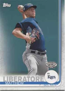 Topps Pro DeBut Matthew Liberatore 2019 base única - GCL RAYS - #145 - Imagen 1 de 1