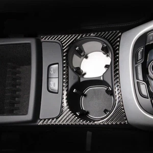 For Audi A4 Q5 2009-2017 Carbon Fiber Control Water Cup Holder Panel Frame Trim - Picture 1 of 5