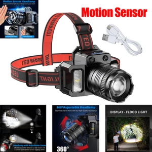 5-Modes LED Headlamp USB Rechargeable Fashlight Camping Running OutdoorHeadlight - Picture 1 of 13