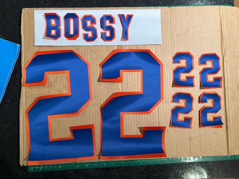 NHL Mike Bossy #22 New York Islanders UNSEWN kit for your own Jersey Cover