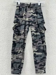 Stella Tweed Girls M Camo Cargo Jogger Pants Elastic Waist Tapered Leg - Picture 1 of 8