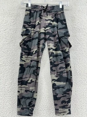 Stella Tweed Girls M Camo Cargo Jogger Pants Elastic Waist Tapered Leg - Image 1 of 4