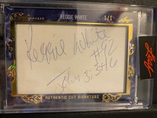 2020 21 Leaf Pearl REGGIE WHITE Authentic Cut Signature Auto Autograph HOF 1/1